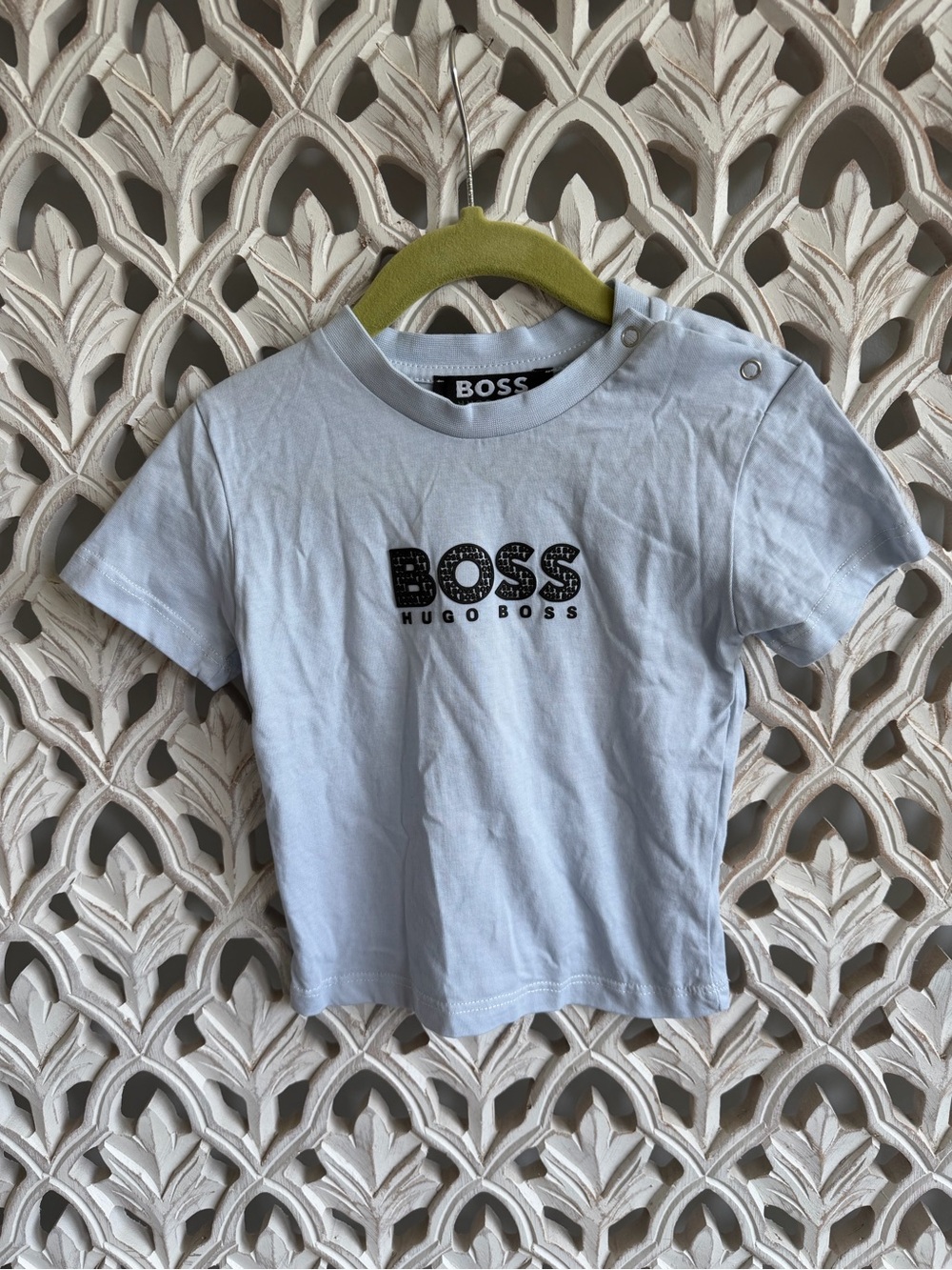 BOSS Hugo Boss Baby Boys Logo T-Shirt 18-24M Light Blue